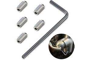 Enhon Set Screw Kit Compatible with 155023, Compatible with Moen Single Handle Faucet, Include 5 Set Screws and a Hex Wrench, One Handle Lavatory Faucets Replacement Repair Kit