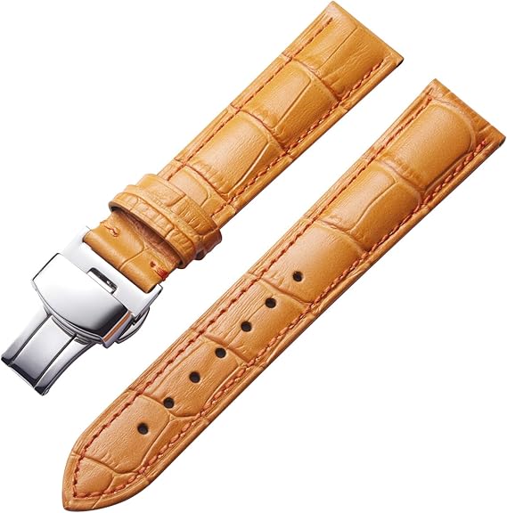 Amazon 時計バンド 本革バンド 交換用 本革 ニワ革模様 カーフレザー メンズ レディース 男女通用 10色 12サイズ 12 13 14 16 17 18 19 21 22 23 24mm 3色バックル シルバー ゴールド ローズゴールド 腕時計 腕時計 通販