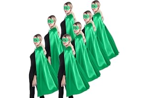 Kidsfere Superhero Capes and Masks for Teenagers Adults Men Women Team Building Dress Up Party Cape Halloween Costume 7 Pack