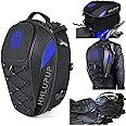 HHLUPUP Motorcycle Tail Bag Seat Helmet with Password Lock - Motorcycle Backpack - 38L Waterproof Luggage Bags Waterproof Luggage Bags Motorbike Helmet Bag 25L-38L Large Capacity Dual Use Bag (Blue)