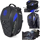 HHLUPUP Motorcycle Helmet Bag Dual Use Helmet Backpack and Seat Bag, 38L Waterproof Luggage Bag with Password Lock for Travel and Commuting Blue