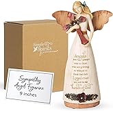 Pavilion Gift Company- Sympathy - 9" Angel Figurine Religion Faith Religious Grief Bereavement Memorial Sympathy Funeral Remembrance Home Decor