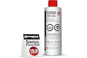 Swissmar Fire Gel Refill - Ideal for Fondue Fuel Burners & Portable Stove, Fluid Fuel Refill for Indoor & Outdoor Use, Lighter Fluid, Burns Longer - 16.9 Ounce