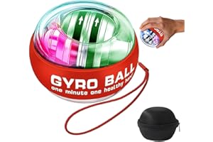 KEOSHIGA Torque-Ball Hand Exerciser, Wrist Power Gyro Ball, Curaball Hand Exerciser, Grip Strength Trainer, Hand Strengthening Devices, Wrist Strengthener, Finger Exerciser, Auto-Start Colorful Lighting