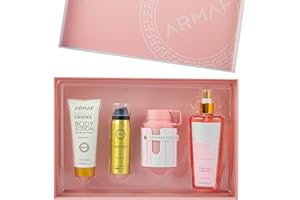 Armaf Odyssey Candee – 4-Piece Gift Set for Unisex (3.4 oz Eau de Parfum + 3.4 oz Shower Gel + 1.7 oz Body Spray + 8.4 oz Bod