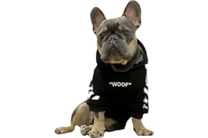 ChoChoCho Stylish Dog Hoodie Dog Clothes Streetwear Cotton Sweatshirt Fashion Outfit for Dogs Cats Puppy Small Medium Large (XL, Black)