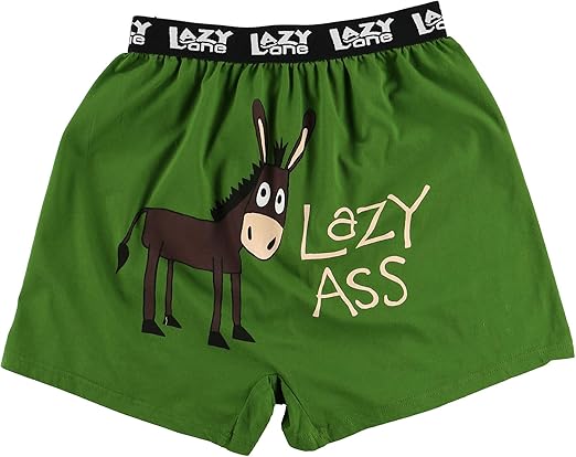 Lazy One B314 Men's Lazy Ass Green Cotton Loose Boxers: Lazy One:  Amazon.de: Pet Supplies