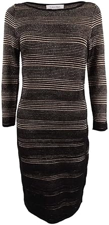 calvin klein black and gold dress