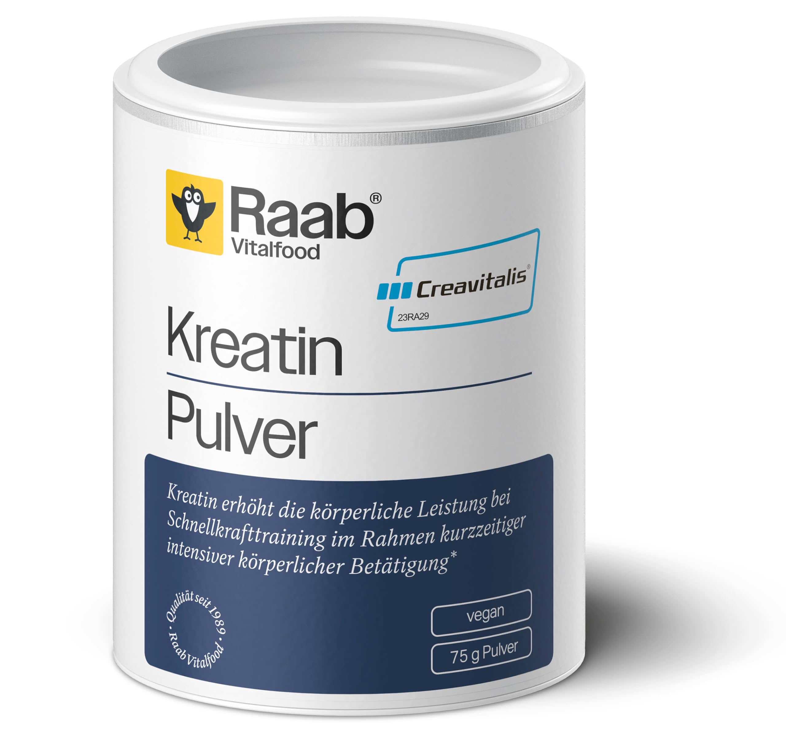 Raab® Kreatin Pulver Creavitalis® aus Deutschland (75 g)