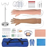 Phlebotomy Practice Kit for Education, IV Practice Arm with Veins | Silicone Surface, Simulated Flashback and Catheter Insertion, IV Access, Nursing School Essentials