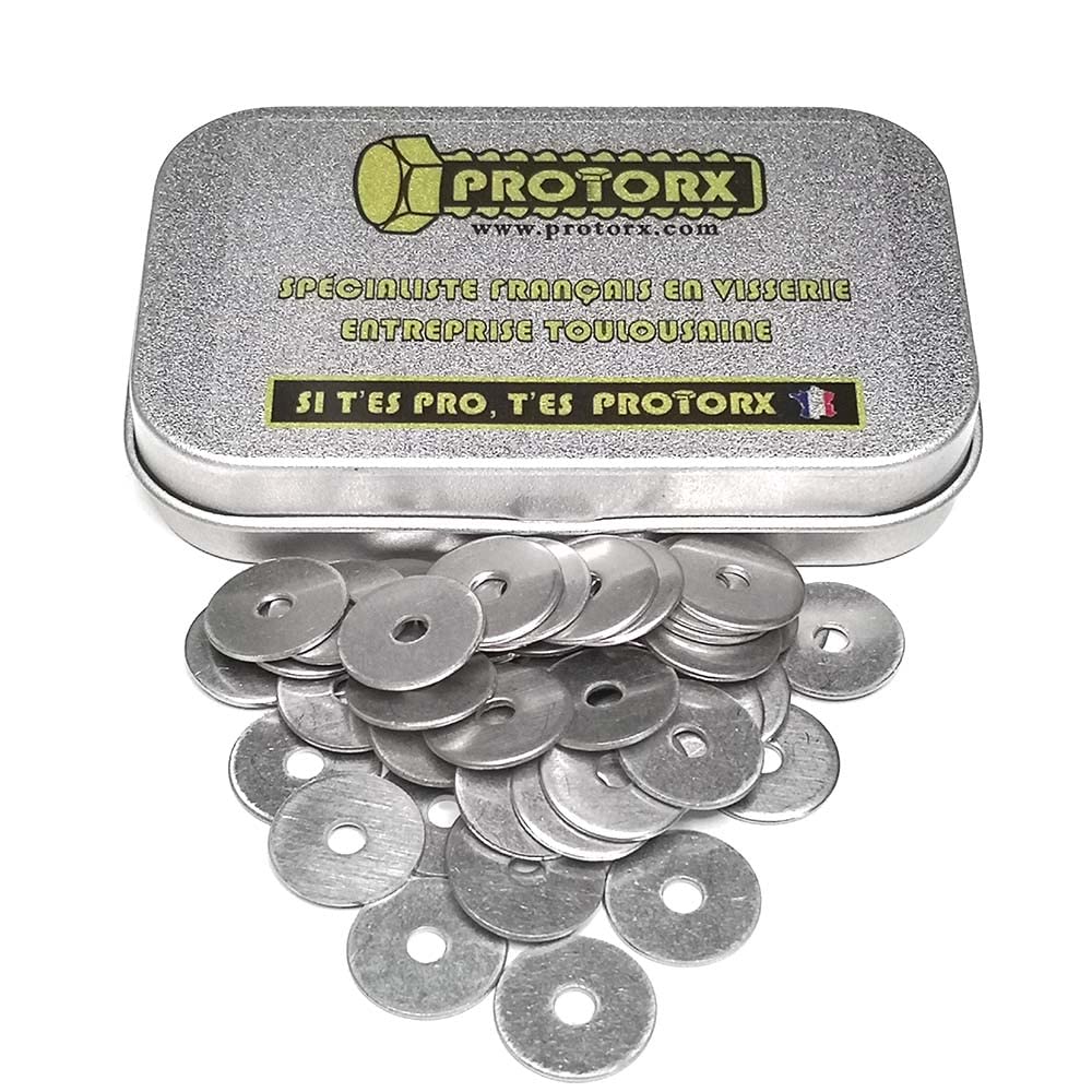 M3 Stainless Steel Metal Washers: Box of 50 Extra Large (Inner Diameter = 3.2 mm x External Diameter = 14 mm) Flat Type "LL" in A2 Stainless Steel | Body Repair | Anti-Corrosion Exterior and Interior
