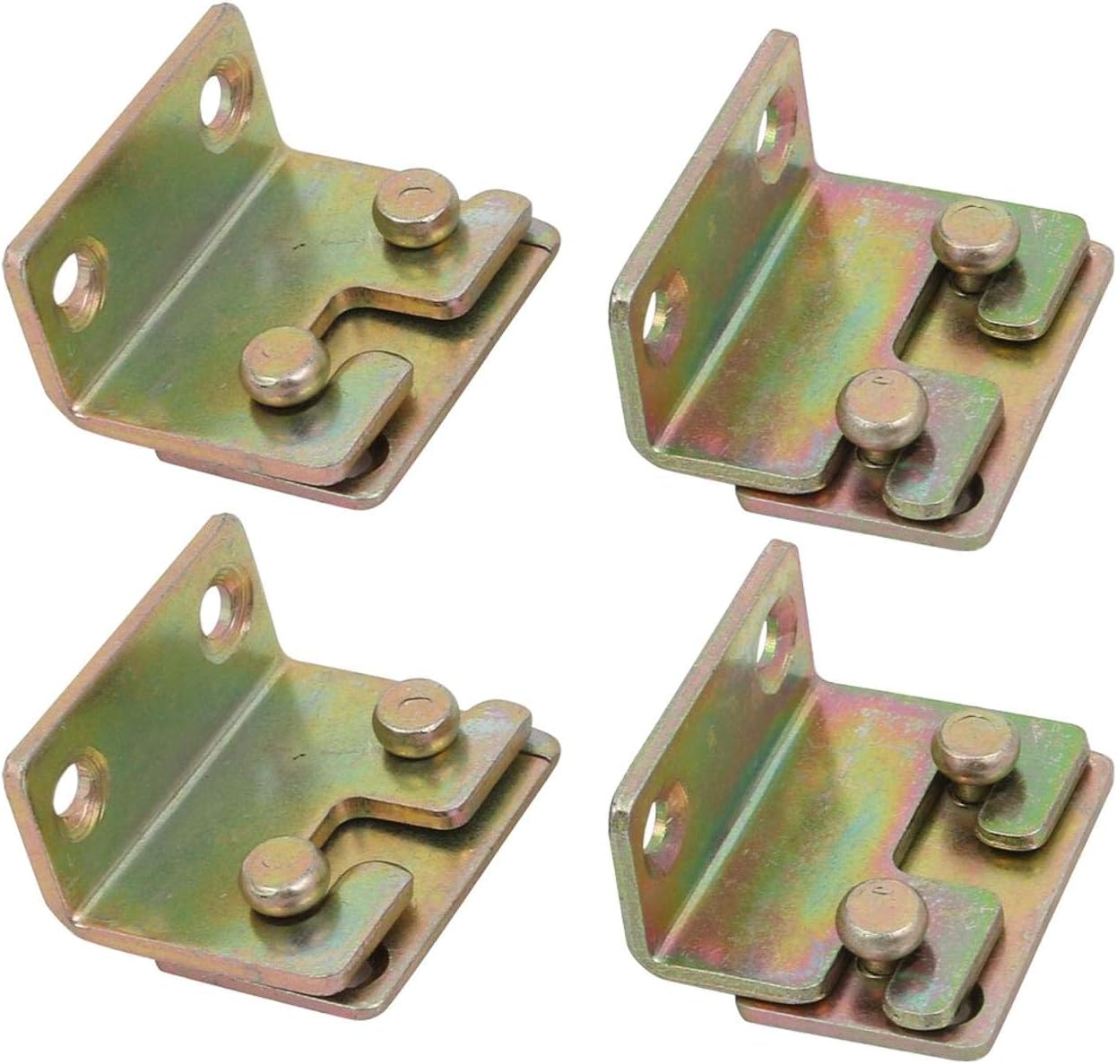 Hinge Rail Screw Fixed Bed Brackets 4Sets Connecting Fittings Bed Rail