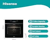 Hisense BI64211PB 77 Litre Built In Oven Pyrolytic Cleaning Pizza Mode view 2