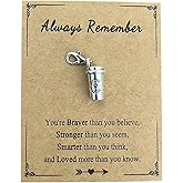 AMOBESTER Mini 3D Coffee Mug Clip on Charms Zipper Pull Braclet Necklace Jewelry for Colleague Co-worker