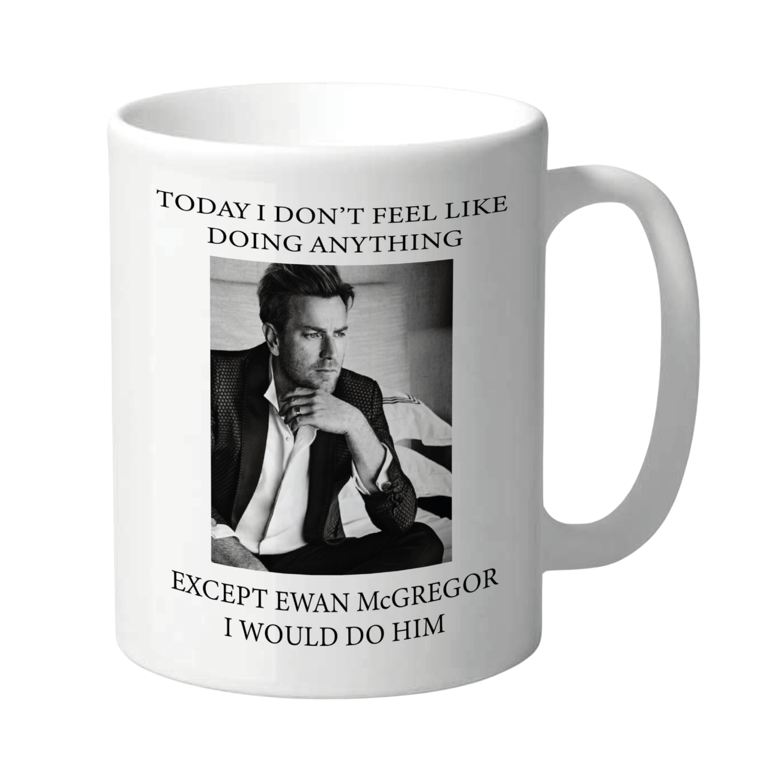 Cheeky Chops Ewan McGregor Mug Novelty Gift Mug Her Female Celebrity Heartthrob Gift for Her, White