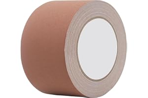 AMOGATO Gaffer Tape 3 Inch x 30 Yard,Gaffers Tape Brown,Rubber Adhesive Leaves No Residue, Waterproof,Multipurpose,Easy to Tear,Great for Concerts, Weddings or More