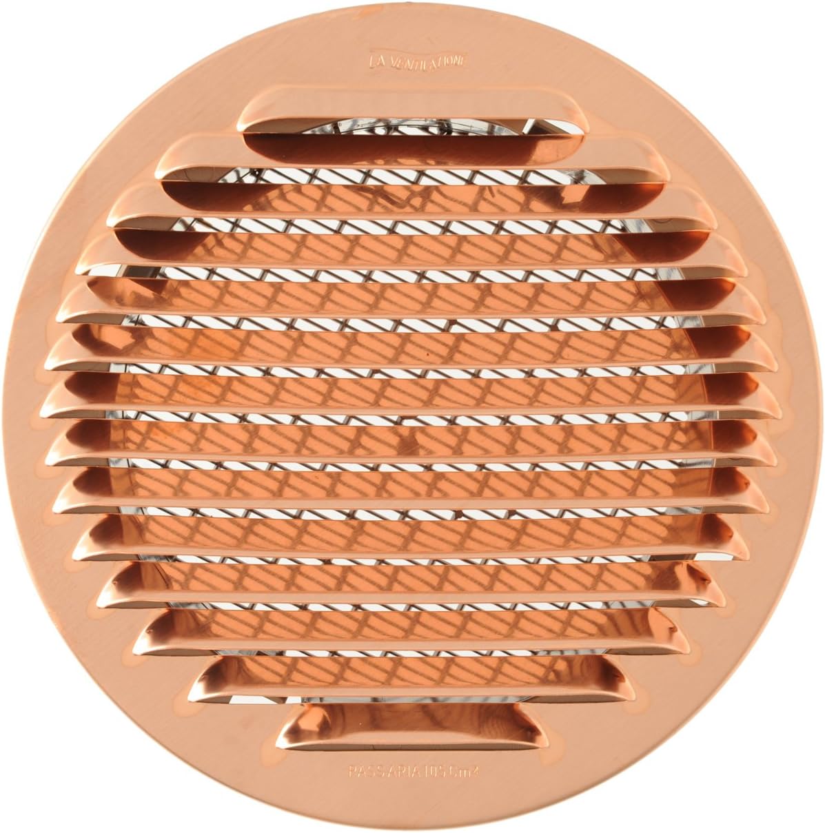 La Ventilazione GTRP150R Round Ventilation Grille for Installation Copper Diameter 175 mm, Copper Coloured, ø 175 mm - Image 3