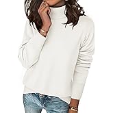 Zeagoo Women's Turtleneck Sweater Long Sleeve Spilt Hem Casual Knit Pullover Chunky Fall Winter Jumper Top 2026