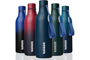 BJPKPK Insulated Water Bottles, 25 oz Stainless Steel Metal Water Bottle with Strap, BPA Free Leak Proof Thermo, Mugs, Flasks