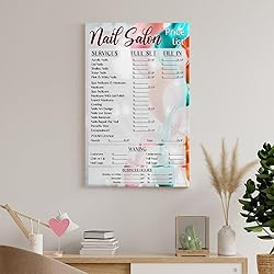 JBBGO Nail Price List Poster for Beauty Salon