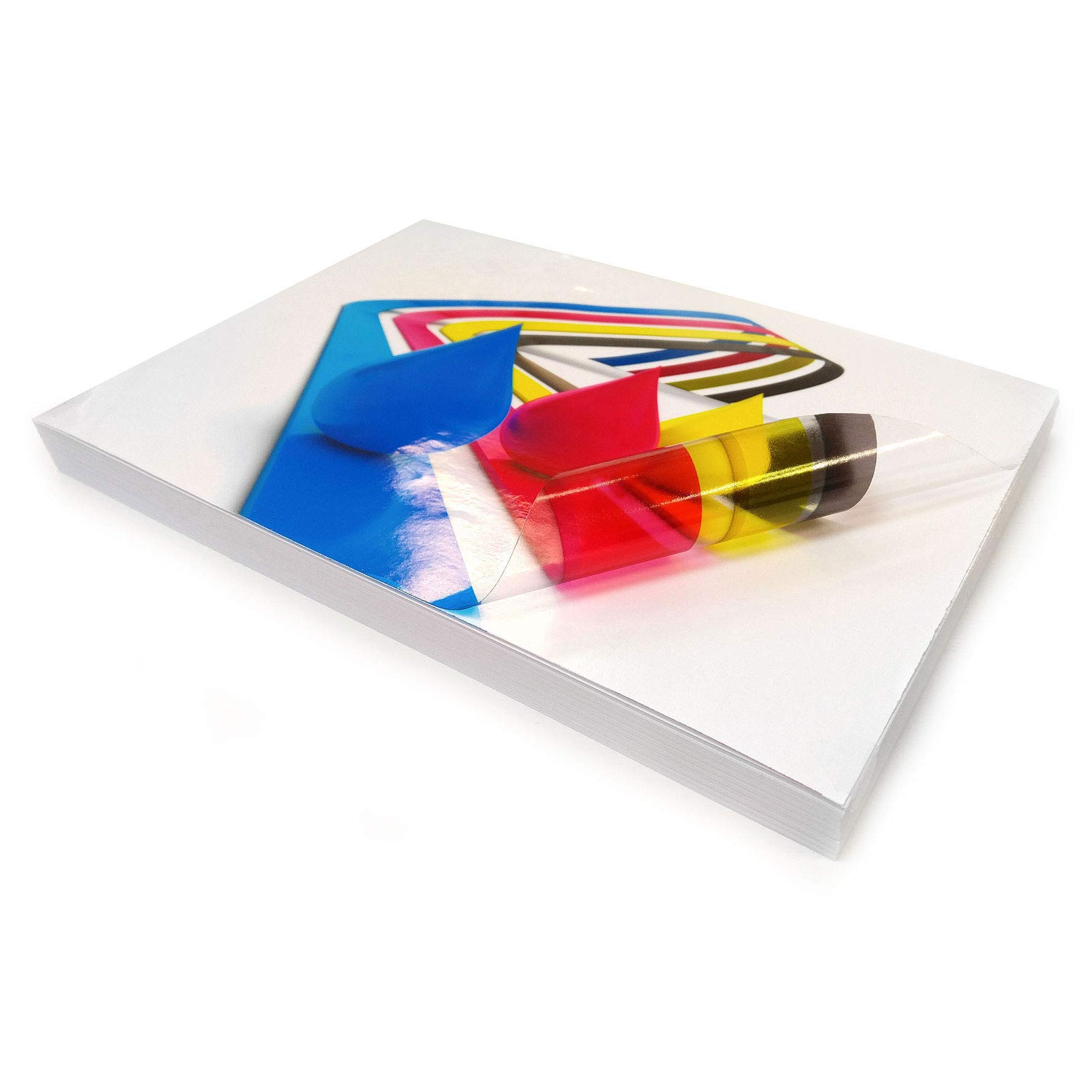 100 Sheets Self Adhesive A4 Clear/Transparent Vinyl Glossy Self Adhesive Sticker Quality Inkjet Printable Non Waterproof Gloss Finish- Make Your own S