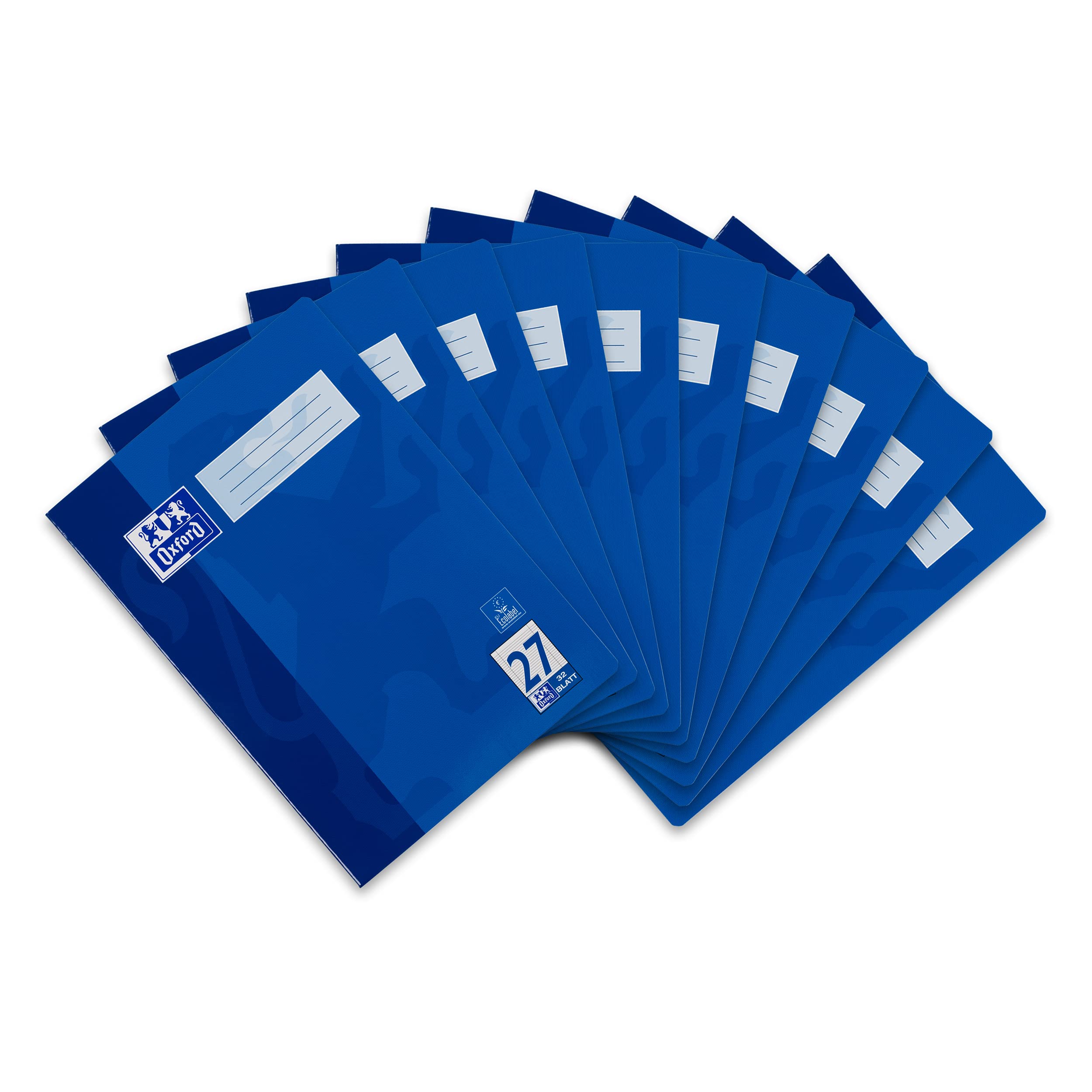 Oxford A4 School Exercise Book - 32 Pages 90 g/m² - Optic Paper Lines 27 - Lined with Double Margin Pack of 10 Pack of 10