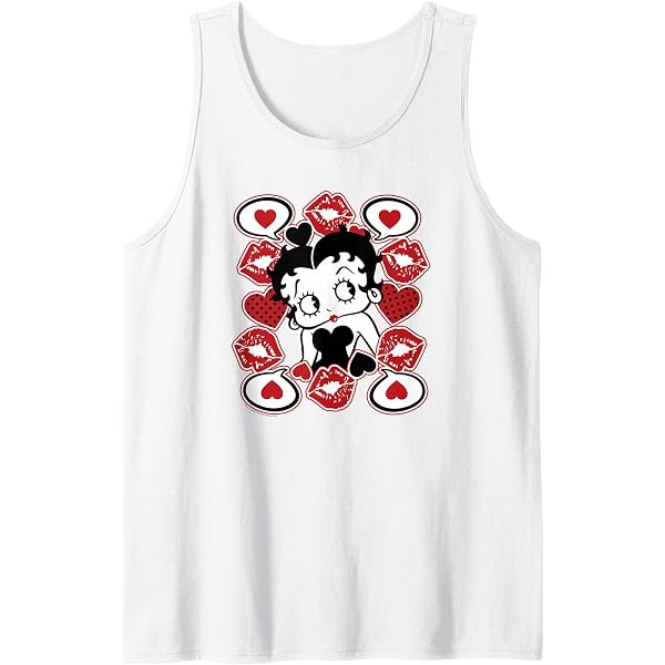 Top Débardeur Femme Betty Boop Officiel BB901 - Élastique, Neuf Avec étiquettes