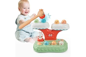 Losbenco Interactive Hammering Toy with Sound and Light - Montessori Early Development Playset for Toddlers 1-4 Years, Fun Whack-a-Mole Game for Engaging Learning Activities - Gift for Kids