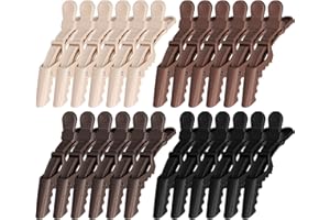 Ondder 24 Pack Alligator Hair Clips for Styling Sectioning Large Salon Pro Hair Clips for Barber Clips for Hair Coloring, Cutting, Sectioning Big Gator Clips Hair Styling Accessories for Women Men