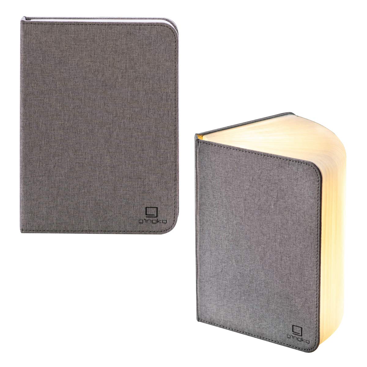 Gingko Smart Booklight- Linen Urban Grey