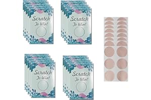 Boosaletico 120 Pieces Scratch Off Cards for Small Business Freebies Supplies, Personalized Blank Gift Cards for Holiday, Valentine, Wedding, Date Night, Birthday, Party Supply Daisy