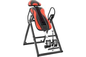 YOLEO ITX360 Inversion Table for Back Pain 2025 Foldable Inversion Table w/ Removable Lumbar Pad, Reversible Ankle Holders, Easy Assembly