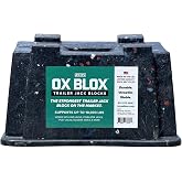 OX BLOX Heavy Duty Trailer Jack Block - 10,000 lb Capacity - Made in USA | RV Leveling Blocks &amp; Stabilizer Pads; 100% Recycled Plastic; For Tongue Jack, 5th Wheel, Camper, Travel Trailer &amp; More