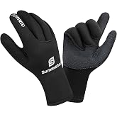 Summshall Scuba Diving Gloves, 3MM Neoprene Thermal Non-Slip Gloves for Diving, Surfing, Kayaking, Snorkeling, Sailing, Boating Neoprene Gloves for Men and Women