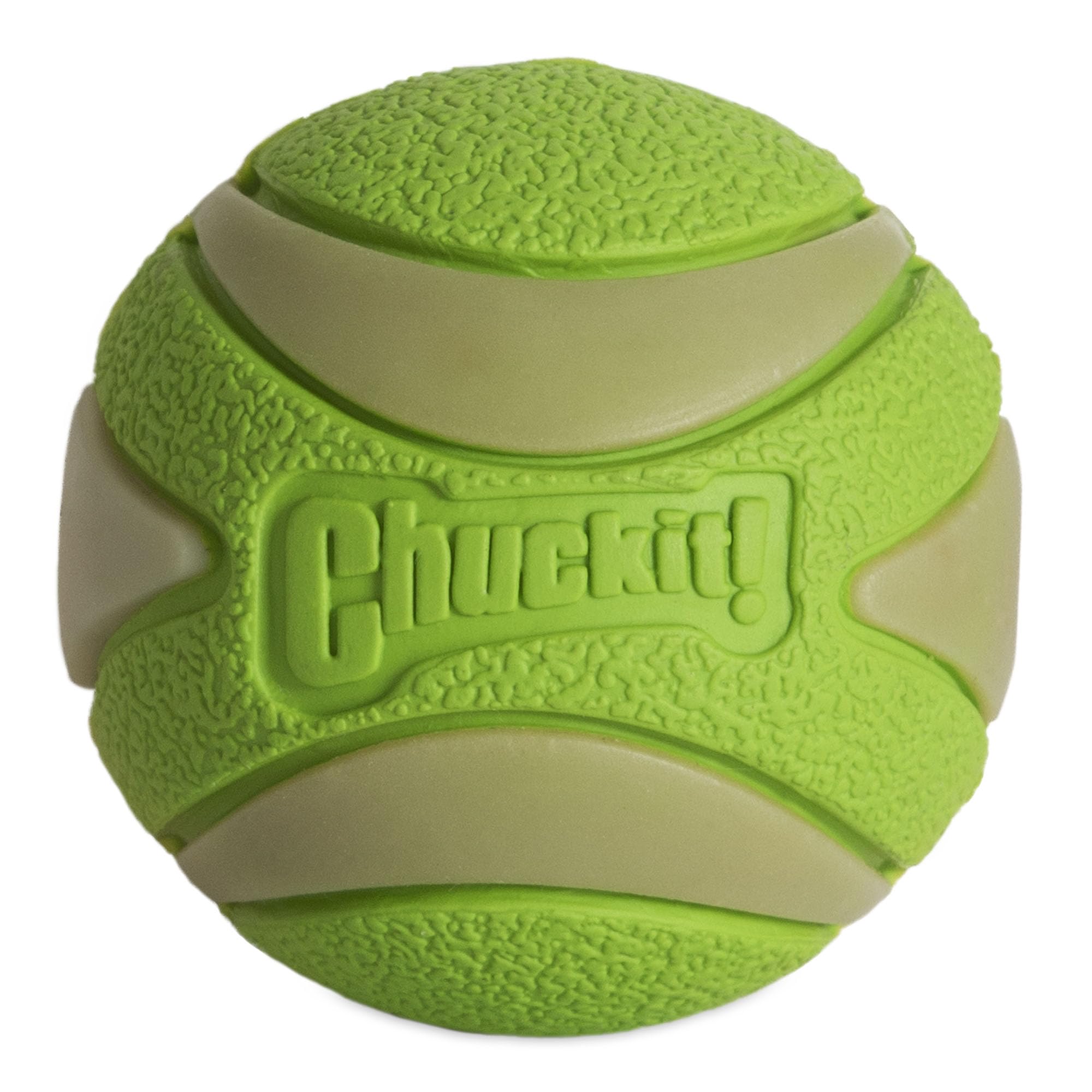 Chuckit! Glow In The Dark Ultra Squeaker Ball Dog Toy Max Glow Durable High Bounce Floating Rubber Squeaky Dog Ball, Rechargeable Chuck It Launcher Compatible Toy For Dogs, 1 Pack, Medium