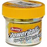 Berkley PowerBait Sparkle Power Eggs Floating Magnum Fishing Bait, Chartreuse with Scales, Irresistible Scent &amp; Flavor, Natural Presentation, Ideal for Trout, Steelhead, Salmon and More