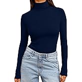 Trendy Queen Women's Turtleneck Long Sleeve Shirts Spring Fashion Basic Thermal Underwear Tops Winter Clothes 2026