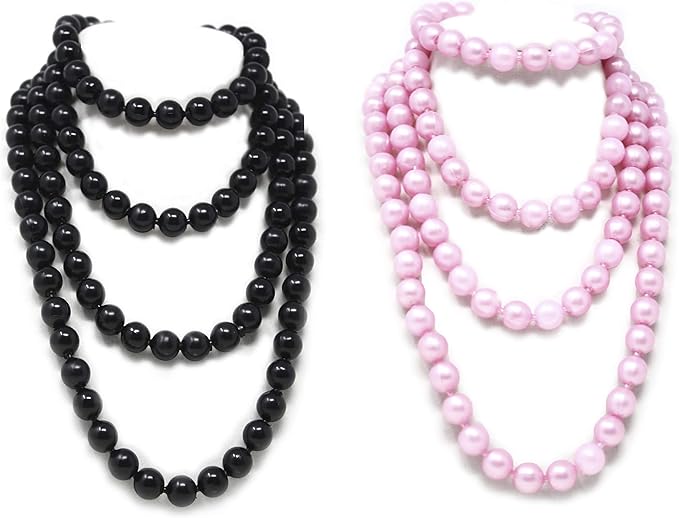50s Retro Pop Beads Variety Pack 1 Bag Each Black & Pink