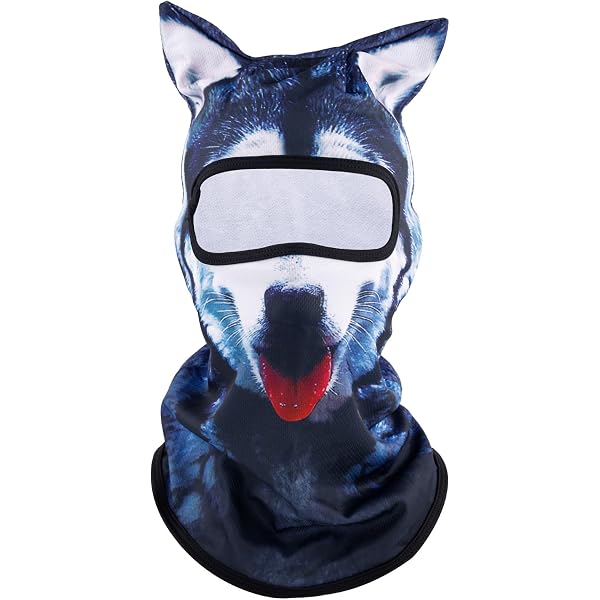 Masque Balaclava 3D Chat Ou Animal - Cagoule Ski Hiver Chaud, Protection Vent Froid Poussière, Motif Mignon Polyester, Adulte & Enfant