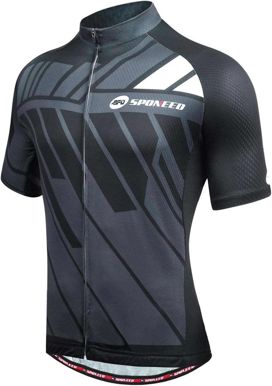 sponeed Men's Cycling Jerseys Tops Biking Shirts Short Sleeve Bike Clothing Full Zipper Bicycle Jacket with Pockets : Clothing
