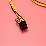 Bcowtte 24x 8 Pin to 6+2 Pin PCIe PCI-E Power Splitter Cable GPU Graphics Card view 3