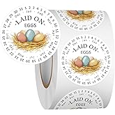 Louise Maelys 2 Inch Eggs Laid on Date Stickers-Egg Date Stickers for Cartons 500 Pcs Lables for Farmer's Market