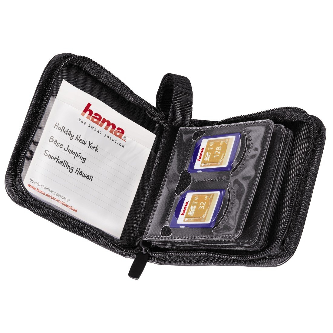 Hama 95980 12 SD/MMC Memory Cards Wallet - Black