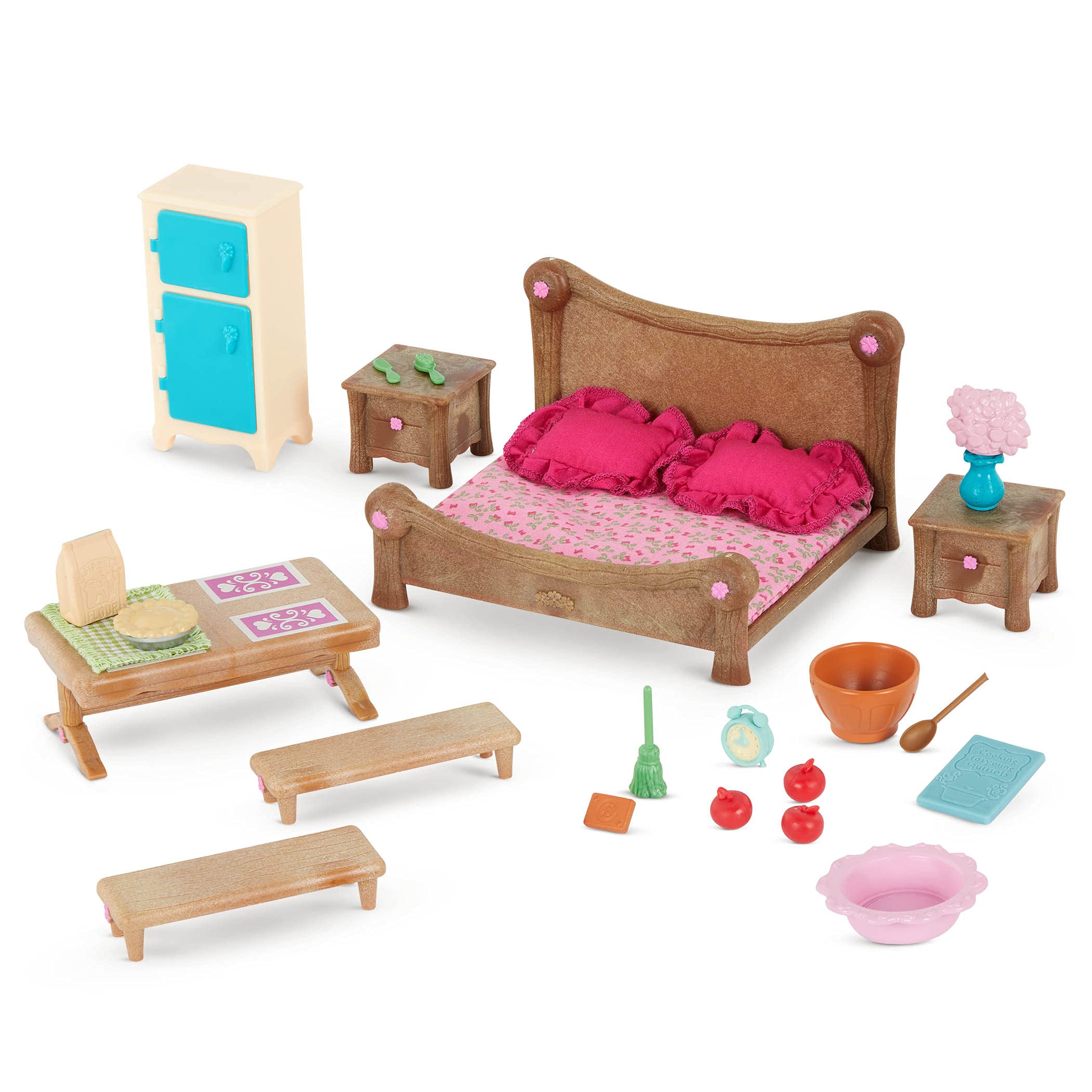 Photo 1 of Li'l Woodzeez – Sunshine Tiki Hut Beach Party Playset with 2 Posable Doll Figures, Storybook, & Miniature Beach Toys – Stackable Dollhouse for Imaginative Pretend Play – Gift for 3+ Years