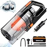 Car Vacuum, CHERYLON Portable Car Vacuum Cleaner High Power 150W/7500Pa for Car Interior Cleaning with Wet or Dry for Men/Wom