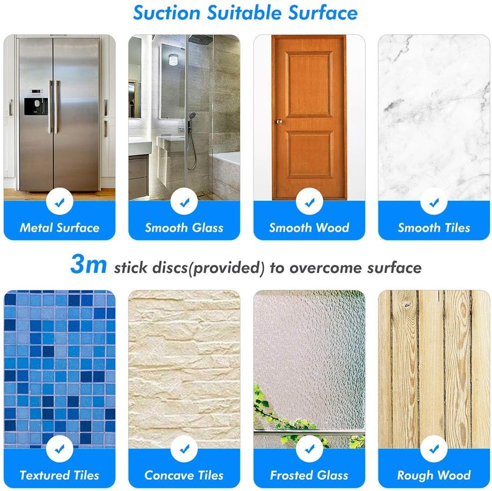 BOPai 24 inch Vacuum Suction Cup Towel Bar,Removeable Shower Mat Rod Shower Door Adhesive Towel Bar Suction Towel Rack,Premium Chrome: Home & Kitchen