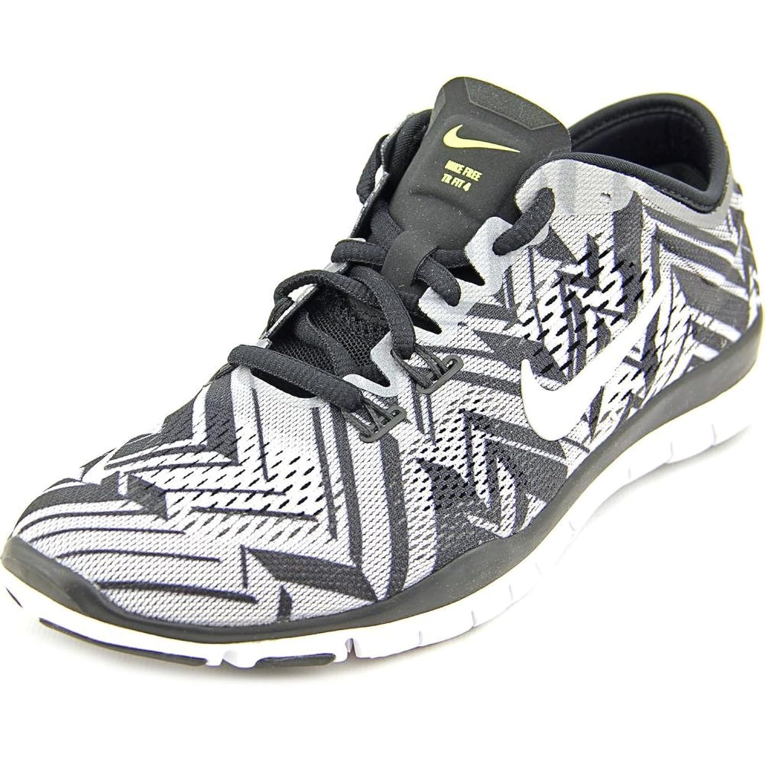 30 Off Nike Wmns Free 5 0 Tr Fit 4 Prt Trainers Black Metallic Silver White 629832 017 Cohstra Org