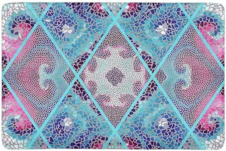 Azulejos de mosaico Patrón de rombos de diferentes texturas de azulejos