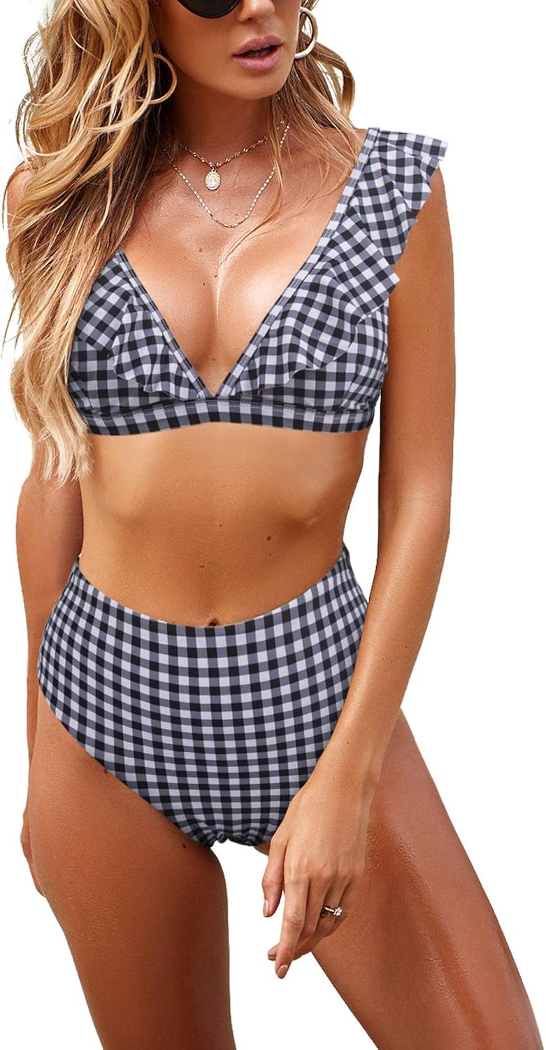 women's gingham bathing suit