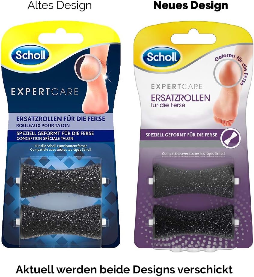 Scholl Expertcare Replacement Rollers for The Heel Refill Pack for scholl Electric Callus Remover with Diamond Particles, 2 Rollers - Image 3